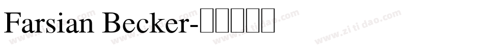 Farsian Becker字体转换